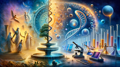 The myths of immortality to science based longevity, AI art created "prompted" by Dr. Ali Ghanem