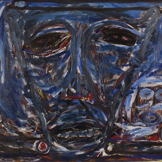 Thornton Dial, The Reservoir (detail), 1990, Oil on Canvas