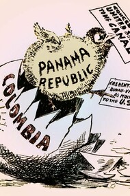 Caricatura acerca del Canal de Panamá publicada en el "New York Times" en 1903