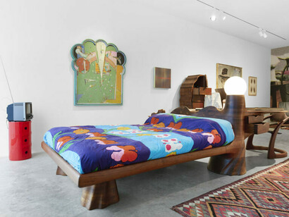Wendell Castle, Living, exhibition view. Courtesy of Friedman Benda Gallery