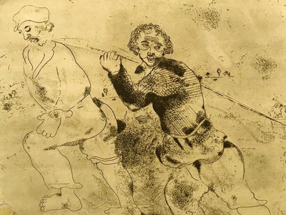 Ilustración de Chagall para «Almas muertas»