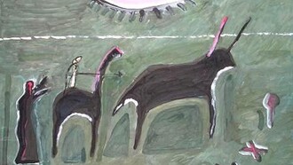 Safaitic paintings by Rawan Al Adwan