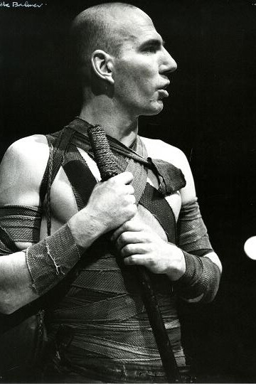 'Pete Postlethwaite as Apemanthus in Timon of Athens,' Bristol Old Vic Company at the New Vic, Bristol, 1979. Photographer: Derek Balmer. Copyright: University of Bristol Theatre Collection