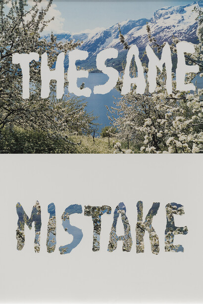 Mitchell Syrop, The Same Mistake, 1998, Torn litho poster on board, collage, framed, 137 x 106 cm, unique, courtesy the artist and Croy Nielsen, Berlin, photo: Joachim Schulz