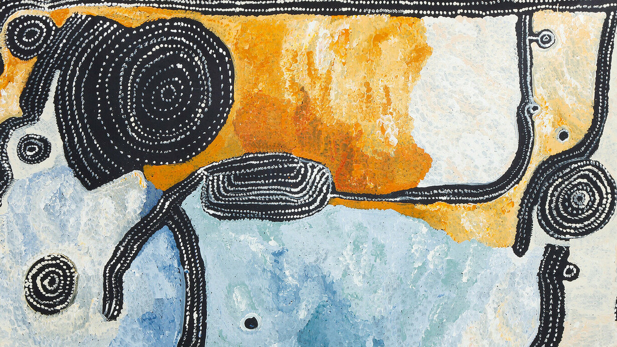Uṉṯuṟu-uṉṯuṟu (blossom), artwork in exhibition. Courtesy of Outstation Gallery