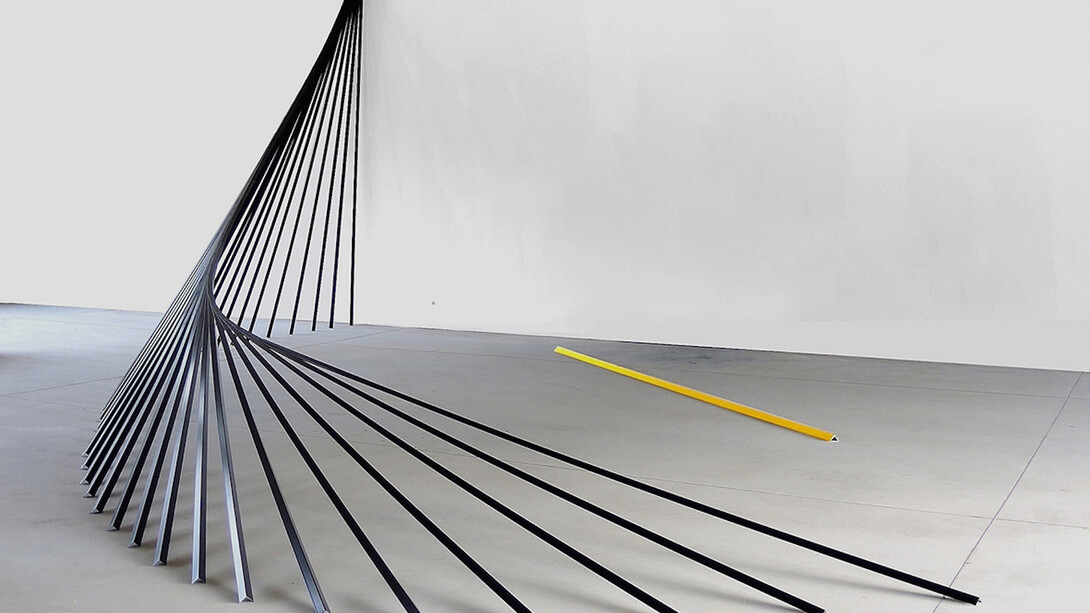 Jonathan Vivacqua, General perimeters upstand trims aluminum, Armstrong, 2015, 3..00 x 500 x 4.00 m. Courtesy of The Flat