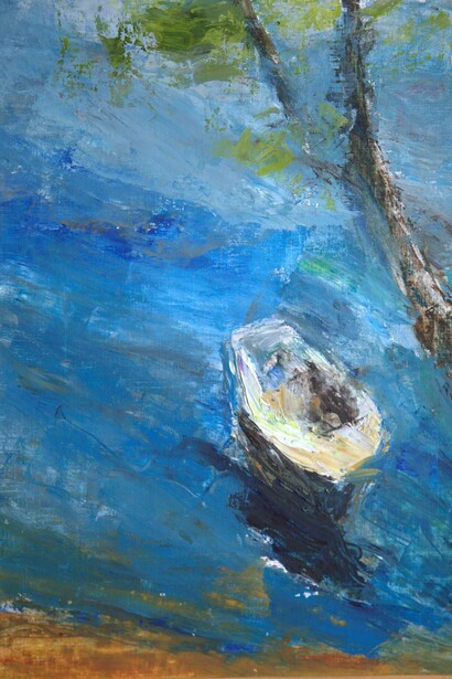 Morris Nitsun, Boat in shade, lake Como