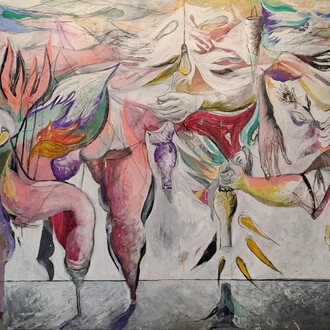 Oussama Diab, Middleeastern Guernica, Guernica After Picasso (detail), 2026. Courtesy of Artbooth Gallery