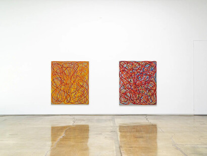 Charles Arnoldi, String theory, exhibition view. Courtesy of Michael Kohn Gallery