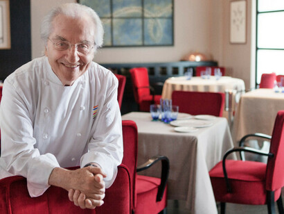 Gualtiero Marchesi nel suo ristorante © Luisa Valieri