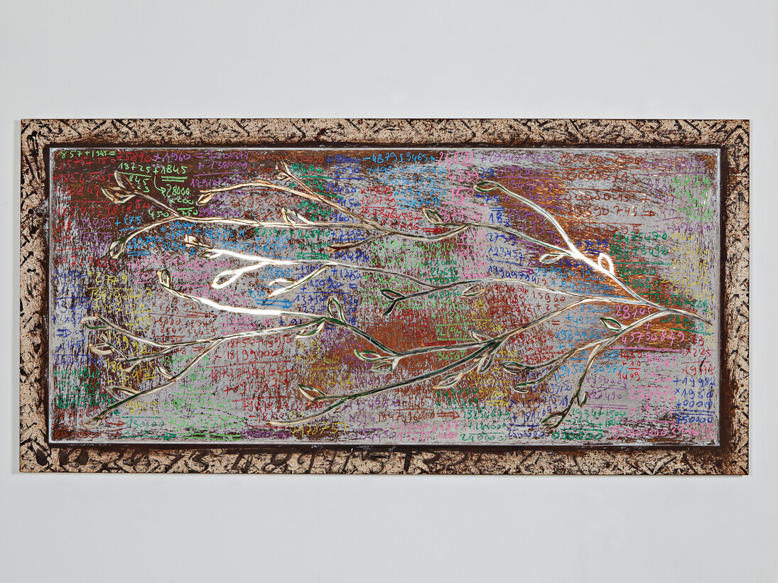Pascale Marthine Tayou, Dirty Mirror  Senza Titolo (E), 2013 , Painting under glass, Photo: Ela Bialkowska, Okno Studio, Courtesy : Galleria Continua, San Gimignano / Beijing / Les Moulins