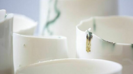 Detail view of new ceramic works by Chun Liao, photo © Philip Sayer (2012)