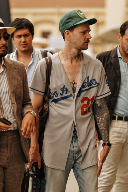 Non c'è distinzione tra modelli e fotografi, tutti hanno una marcia in più, @ Pitti Immagine Uomo 106