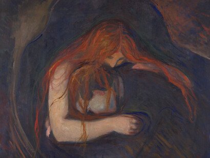 Edvard Munch, Vampiro, 1895. Courtesy of Palazzo Bonaparte