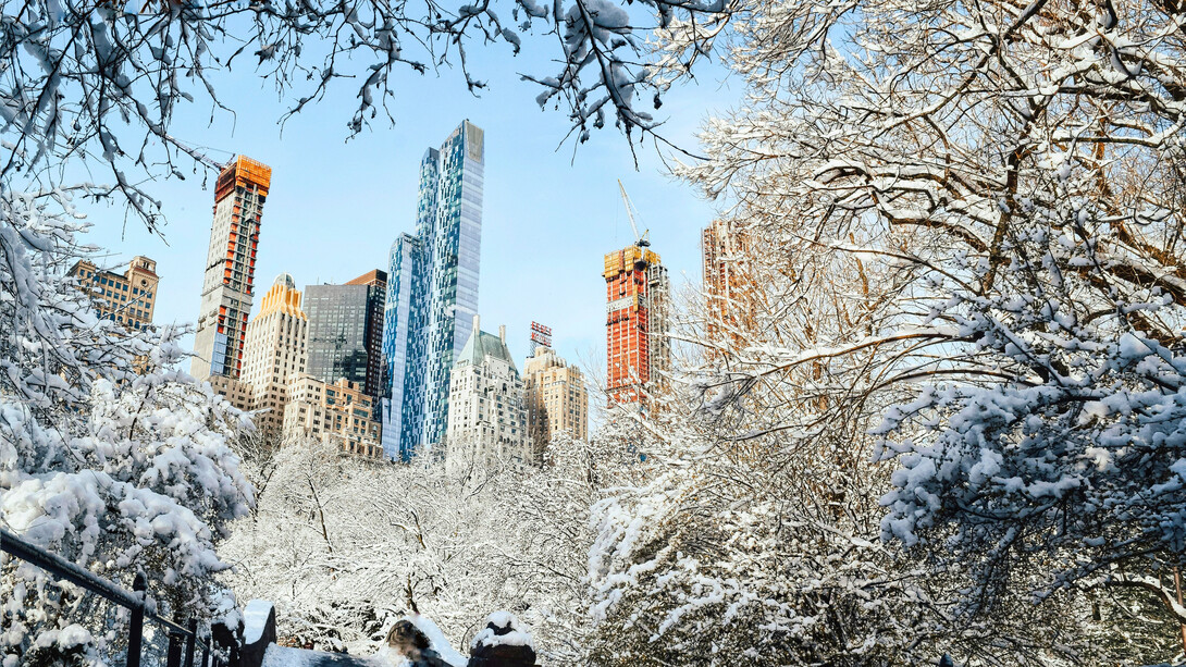 New York covered in a blanket of snow, representing how most cities are subject to extreme weather