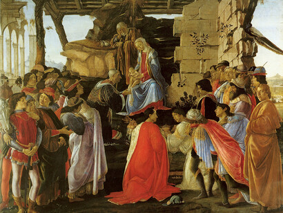 «La Adoración de los Reyes Magos» (1474), Botticelli