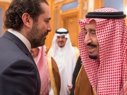 Hariri con Salmán bin Abdulaziz Al Saúd, el monarca saudí