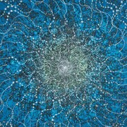 Barbara Takenaga, White Line on Blue (detail)