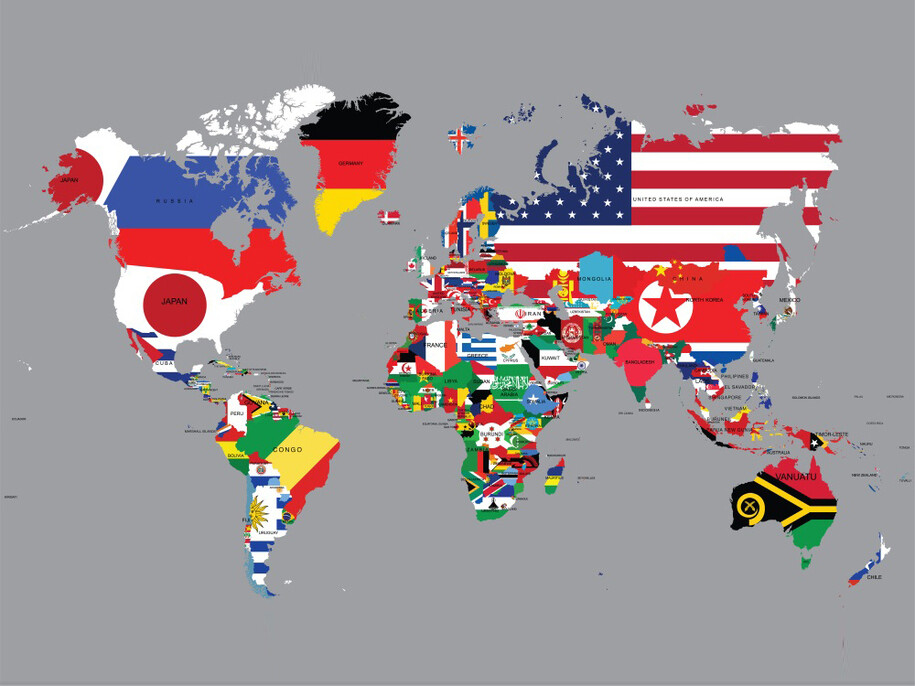Satoshi Hashimoto, Each Country Was Moved to the Next, 2011-2013, world atlas, and a concept from a person called “S.S.” that the artist 'transplanted' into himself