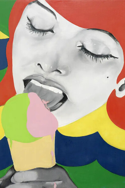 Evelyne Axell, Ice cream 1 (detail), 1964. Courtesy of the Fondation Carmignac
