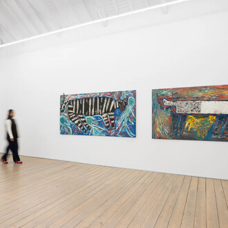 Thornton Dial, From bessemer to the cosmos, exhibition view. Courtesy of Edel Assanti