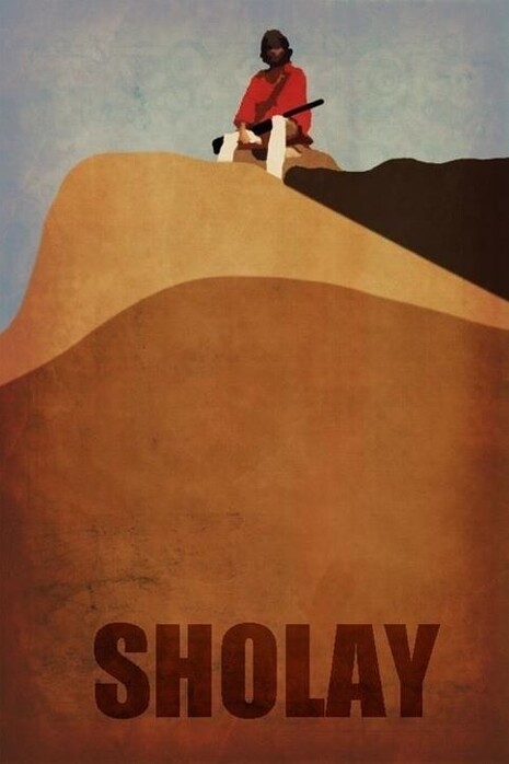 Sholay (1974) - promotional poster