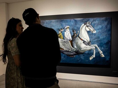 Saúl Nájera, Las leyes del Demiurgo, vista de exhibición. Cortesía de la Galería 1-2-3