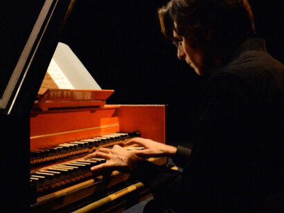 Frédérick Haas at the harpsichord