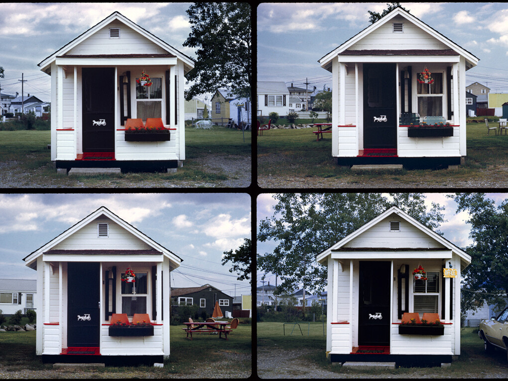 Sandy Skoglund, Scattered Clouds, from the series American Vacation Motel Cabins, 1974, Courtesy of galleria Paci contemporary (Brescia, IT)