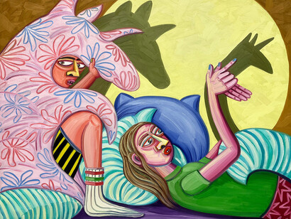 Oska Gutheil, Schattenspieler (detail), 2026. Courtesy of Galerie Russi Klenner