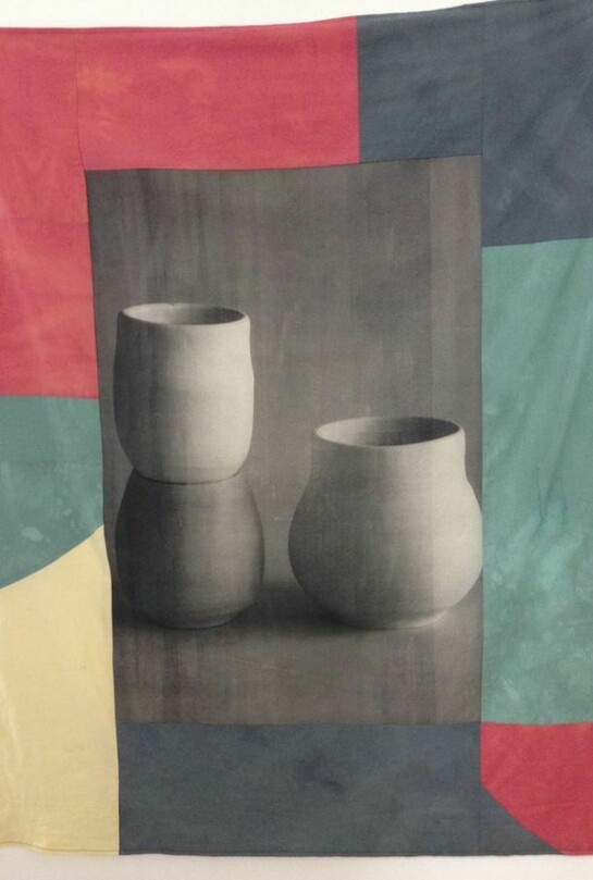 Christian Newby, Breton Study 4, 2013, Screenprint on muslin and hand dyed fabric, 171 x 133 cm, Courtesy of Vitrine