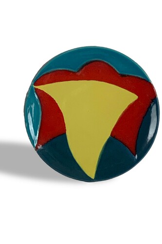 David Hayes, Sunset at the Farm, glazed ceramic plate, 8.50x8.50x0.75 in