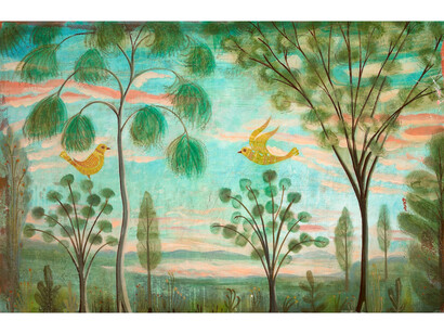 Kevin Paulsen, Bona Dea 3, 2014, pigment on plaster mounted on board, 36 x 60 inches