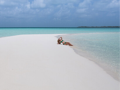 The amazing white sand of Exuma Islands