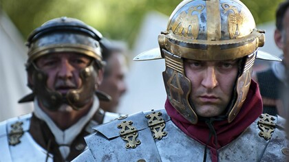 Los romanos preparados para conquistar la ciudad