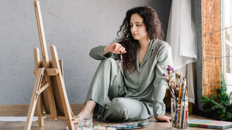 Pintura livre em um sábado de férias