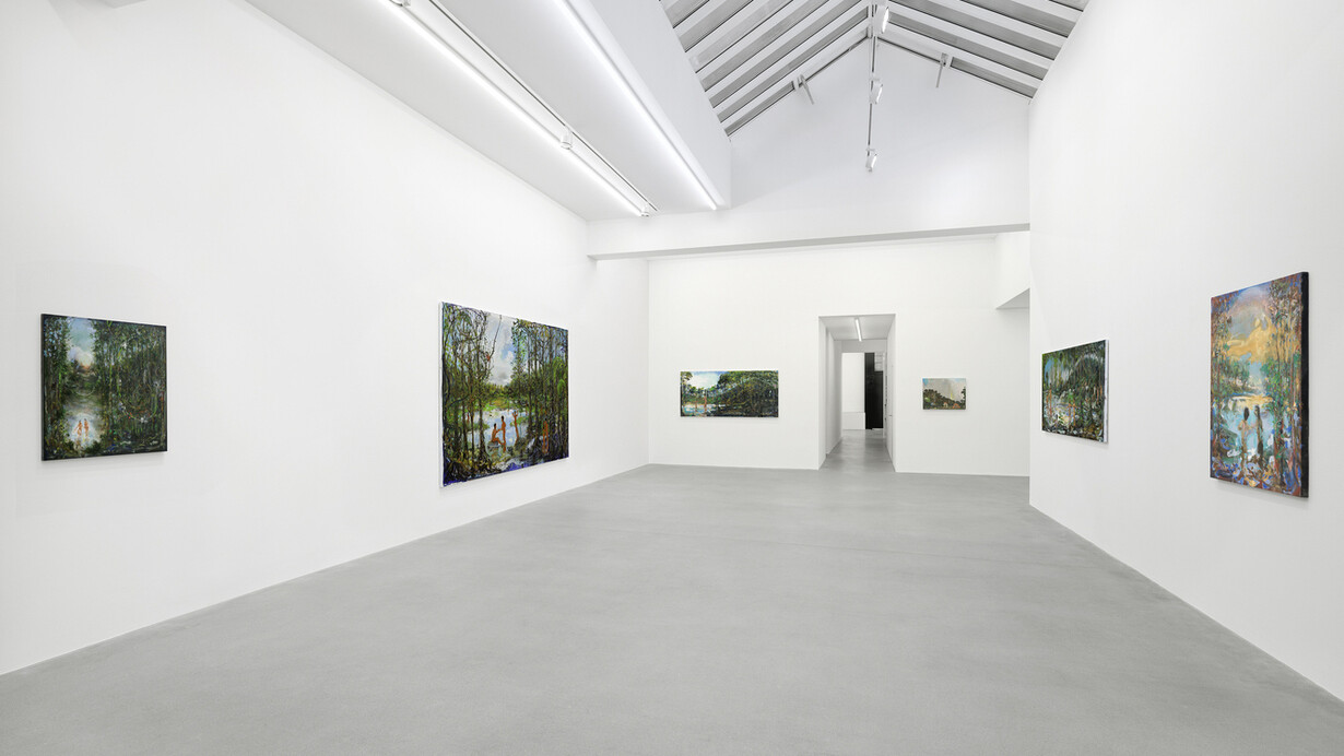 Verne Dawson, Hamlet’s mill, exhibition view. Courtesy of Galerie Eva Presenhuber
