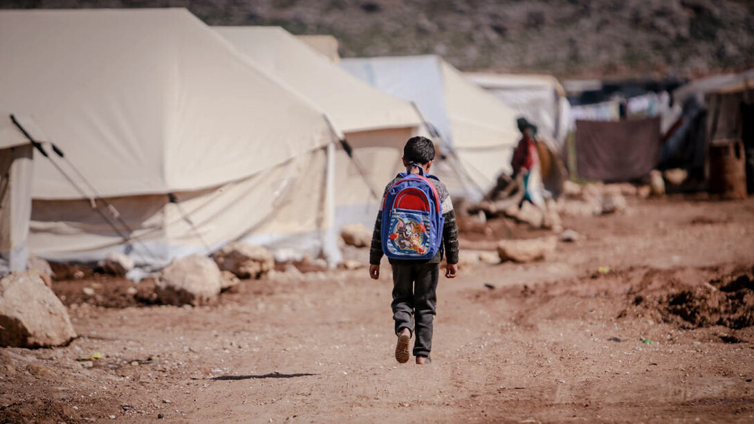 Walking through the refugee camp in Syria, this child embodies the hope for a brighter future, a vision all of humanity must strive to realise