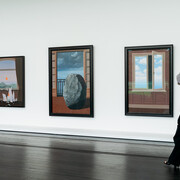 René Magritte, Foyer installation, René Magritte, exhibition view. Courtesy of Menil