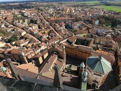 Veduta aerea di Cremona, Italia