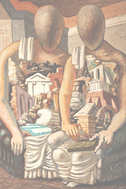 Gli archeologi (1927), Galleria Nazionale di arte moderna e contemporanea, Roma © Giorgio De Chirico by SIAE 2020