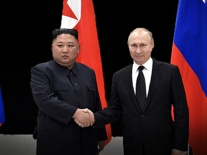 El líder norcoreano Kim Jong-un y su par ruso Vladimir Putin, quienes se jactan de mostrar acuerdos de todo tipo, incluso de armamentos y colaboración atómica