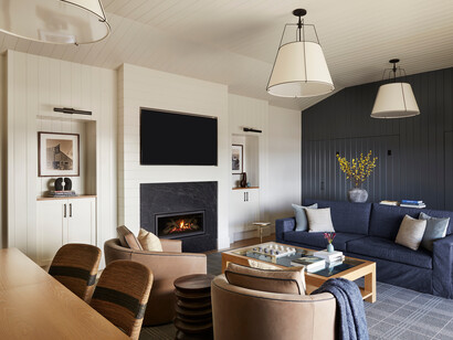 Many rooms have balconies and wood-burning fireplaces. Photo by © Katie Newburn