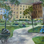 Georgina Klitgaard, War brides, Wash Sq NYC (detail), 1942. Courtesy of Helicline Fine Art
