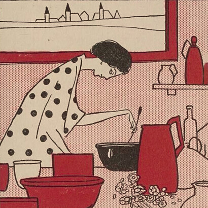 Ilustración de Jean de Bosschère para "Elsie de la piel del asno", adaptación de "Piel de asno" incluida en The Fairies Up-To-Date (1923) de Edward Anthony y Joseph Anthony