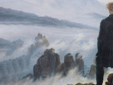 Caspar David Friedrich, El caminante sobre el mar de niebla (detalle), c. 1817