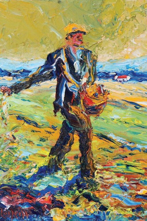 Liam O’Neill, Sower, Oil on Canvas, 18 x 14 inches