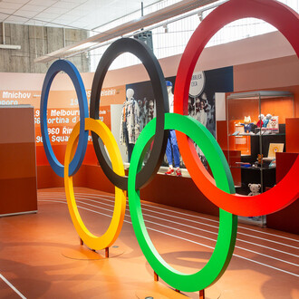 Olympic stories, exhibition view. Courtesy of New Building of the National Museum