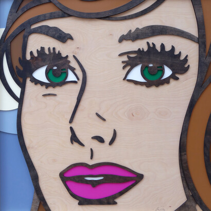 Mitch McGee, Forever After All, cut and layered birch wood, 36 x 36. Courtesy of Elisa contemporary art