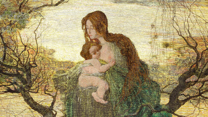 Giovanni Segantini, El ángel de la vida (detalle), c. 1895
